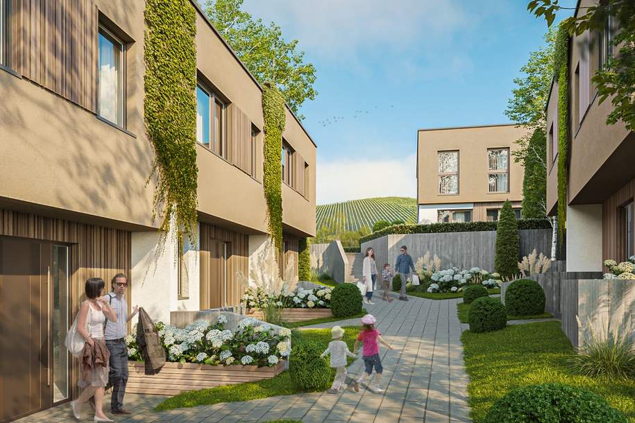 Modernes 4-Zimmer-Reihenhaus in ruhiger Lage von Rehberg bei Krems Belagsfertig | Eigengarten & Terrasse | Wohnbauförderung möglich, Haus-kauf, 459.000,€, 3500 Krems an der Donau(Stadt)