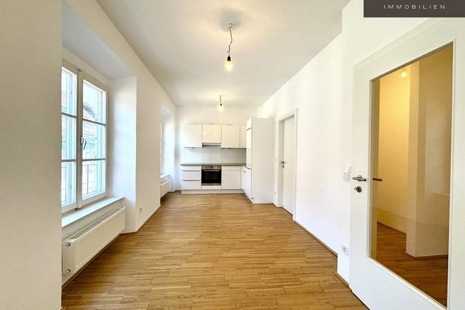 | CHARMANTE 2 ZIMMER-WOHNUNG | inkl. SCHRANKRAUM | ca. 52m² | 3. OG. | HELL & GEMÜTLICH | TOP LAGE | INNENSTADT | NÄHE HAUPTPLATZ, Wohnung-miete, 853,60,€, 8010 Graz(Stadt)