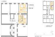 Großzügige sanierte 2-Zimmer-Altbauwohnung mit Potenzial und Ruhelage
