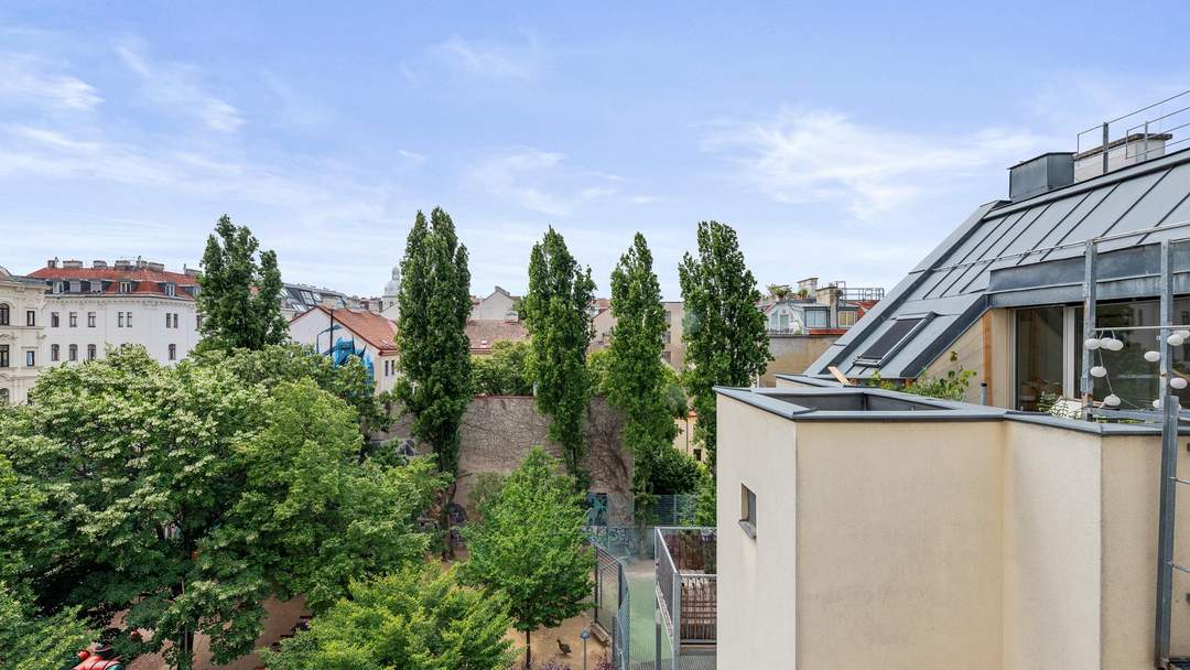 Über den Dächern des 7. Bezirks. Exklusive Dachgeschoßwohnung mit Terrasse in der Burggasse!