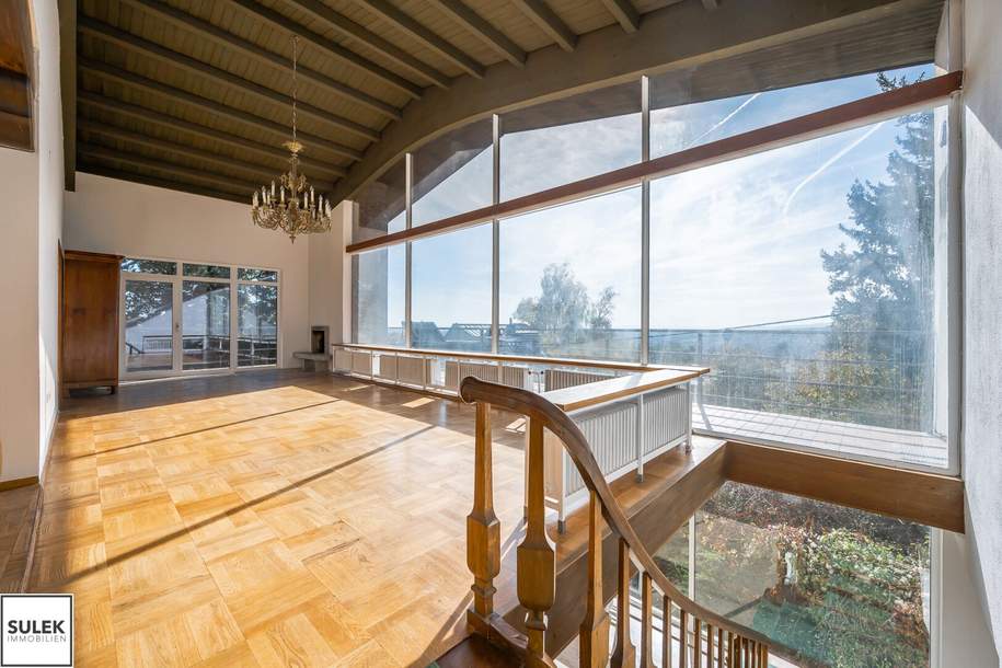 Erstbezug nach Sanierung: Großes Einfamilienhaus in einzigartiger Lage mit Weitblick und vielen Zimmern, Blick ins Grüne und in absoluter Ruhelage, Haus-miete, 5.000,00,€, 1140 Wien 14., Penzing