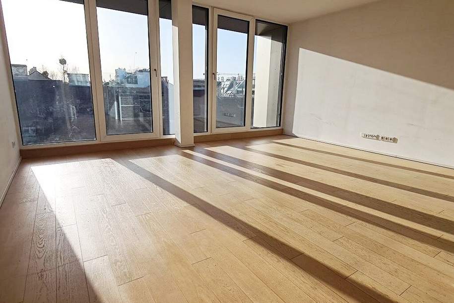 ARGENTINIERSTRASSE, klimatisiertes 68 m2 Dachgeschoß inkl. 6 m2 Loggia, 2 Zimmer, Komplettküche, Wannenbad, Parketten, Wohnung-miete, 1.462,83,€, 1040 Wien 4., Wieden