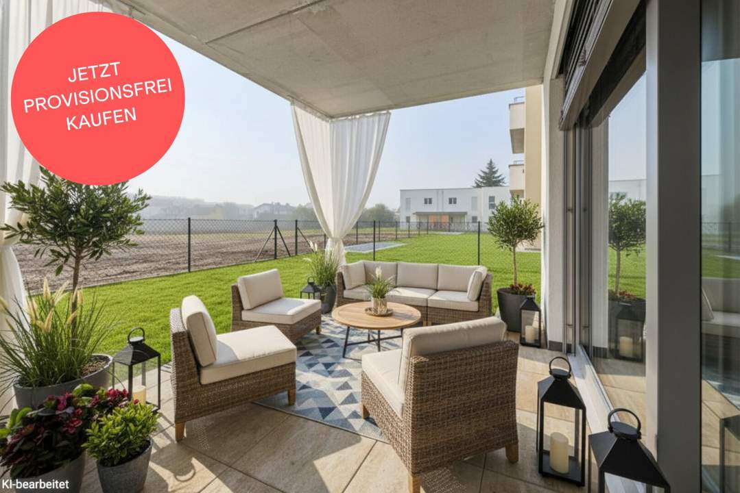 PROVISIONSFREI! 3-Zimmer-Traumwohnung mit sonniger Terrasse &amp; Garten – Bella Vita pur