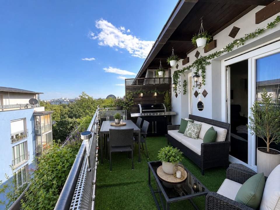 Ruhige Innenhoflage direkt am Marchfeldkanal | Dachterrasse mit herrlichem FERNBLICK | Tiefgaragenstellplatz | U6