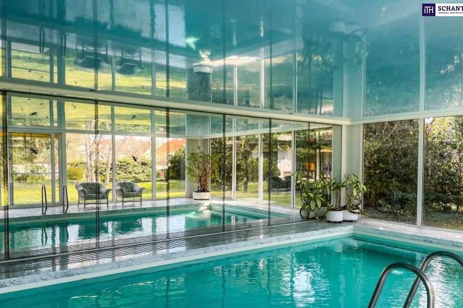 Traumhafter Bungalow ++ Villa mit Indoor-Pool ++ Weinkeller ++ Wunderschöner Gepflegter Garten ++ Perfekte Lage in Gänserndorf ++ Beeindruckende Architektur ++ Vielseitige Nutzungsmöglichkeiten ++, Haus-kauf, 1.100.000,€, 2230 Gänserndorf