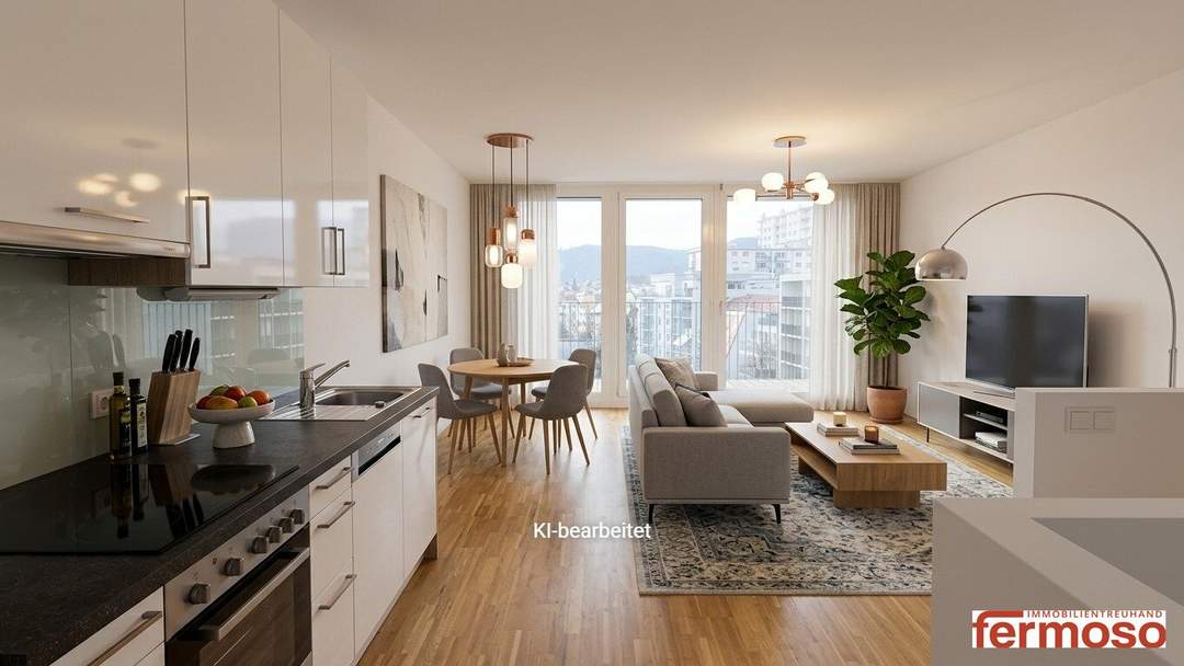 Stilvolle 3-Zimmer-Maisonettewohnung mit Loggia – Wohnen auf zwei Ebenen