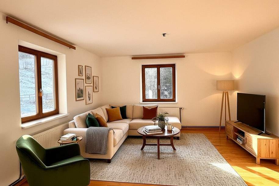 MÜRZSTEG - GEPFLEGTE, SONNIGE MIETWOHNUNG, Wohnung-miete, 325,00,€, 8692 Bruck-Mürzzuschlag