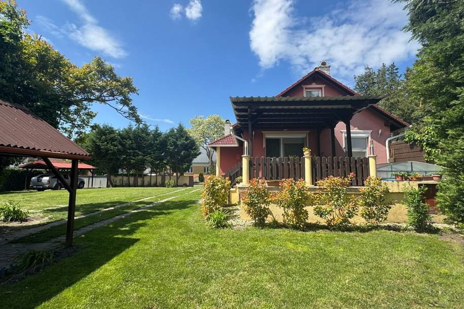 Frühlingszauber In UNGARN bei der Österreichischen Grenze! Doppelgrundstück | neue Küche | Pool | Brunnen | niedrige Betriebskosten | großzügiger Garten | 2 Carports, Haus-kauf, 315.000,€, 2425 Neusiedl am See