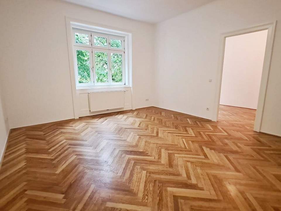 PRATERCOTTAGE, SCHÜTTELSTRASSE, teilsanierte 105 m2 Altbau, 3 Zimmer, Küche, Wannenbad, Parketten, 2er-WG-geeignet