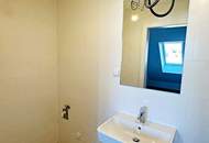 AUGARTEN-NÄHE, DACHGESCHOSS, klimatisierte 43 m2 Neubau mit 6 m2 Balkon, Wohnküche, 1 Zimmer, Duschbad, Parketten, Erstbezug