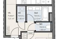 U4-Nähe!!! Klimatisierter ERSTBEZUG mit über 10m² Außenfläche im DG!