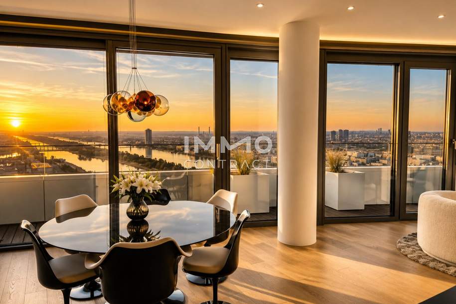 Luxury Residence with breathtaking Skyline Views: DANUBEFLATS Vienna, Wohnung-miete, 1.600,00,€, 1220 Wien 22., Donaustadt