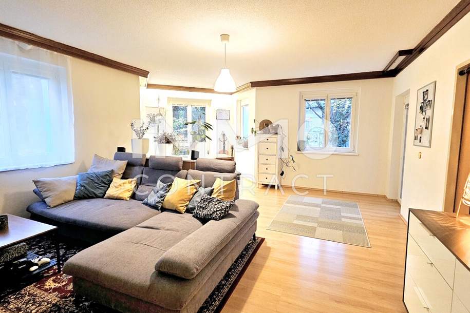 Geräumige, charmante 3-Zimmer-Wohnung mit Loggia und Tiefgarage in parkähnlicher Anlage, Wohnung-miete, 1.081,00,€, 2540 Baden