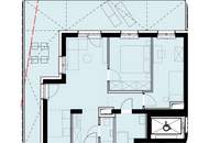 3-Zimmer-DG-Wohnung mit großer Terrasse im Erstbezug (Top 2/71)