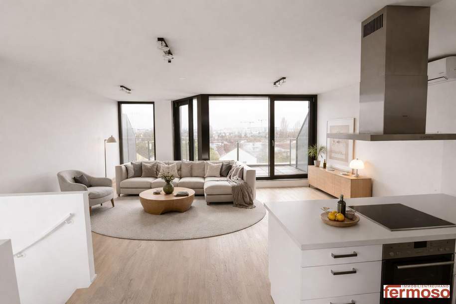 Moderne DG-Maisonette auf 2 Ebenen mit großzügiger Terrasse und Weitblick | U1 Nähe, Wohnung-kauf, 765.000,€, 1220 Wien 22., Donaustadt