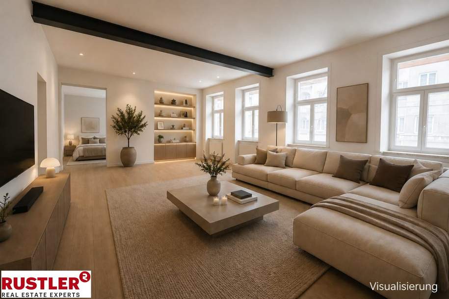 Raum für Ihre Ideen - entkernte Wohnung in Top Innenstadtlage | Saniertes Altbauhaus, Wohnung-kauf, 395.000,€, 1030 Wien 3., Landstraße