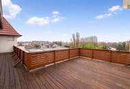 Traumhafte Dachgeschoßwohnung mit Galerie, Terrassen und Blick zum Anninger - Lift optional möglich