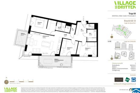 URBAN DAHEIM - VILLAGE IM DRITTEN, Wohnung-kauf, 354.000,€, 1030 Wien 3., Landstraße