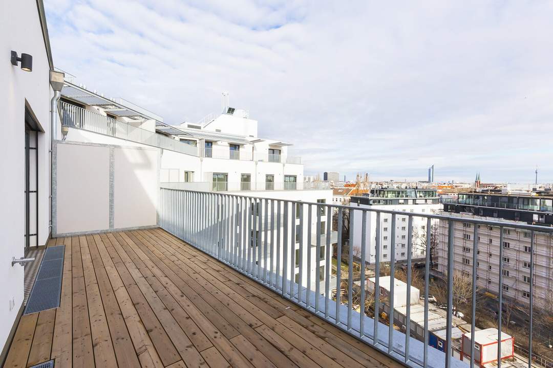Baujahr 2019 - 7. Liftstock, Blick über Wien