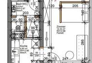 36,74 m²- ARCHITEKTENWOHNUNG MIT SEELE, RAUM und BALKON. 5% RENDITE