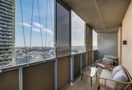 Großzügige 3-Zimmer-Wohnung im 18. Stock mit Südbalkon – voll möbliert, all-inclusive | 1030 Wien