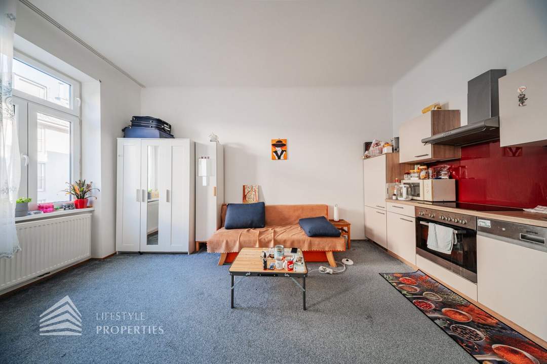Zentral gelegene 1-Zimmer-Wohnung mit Top-Anbindung