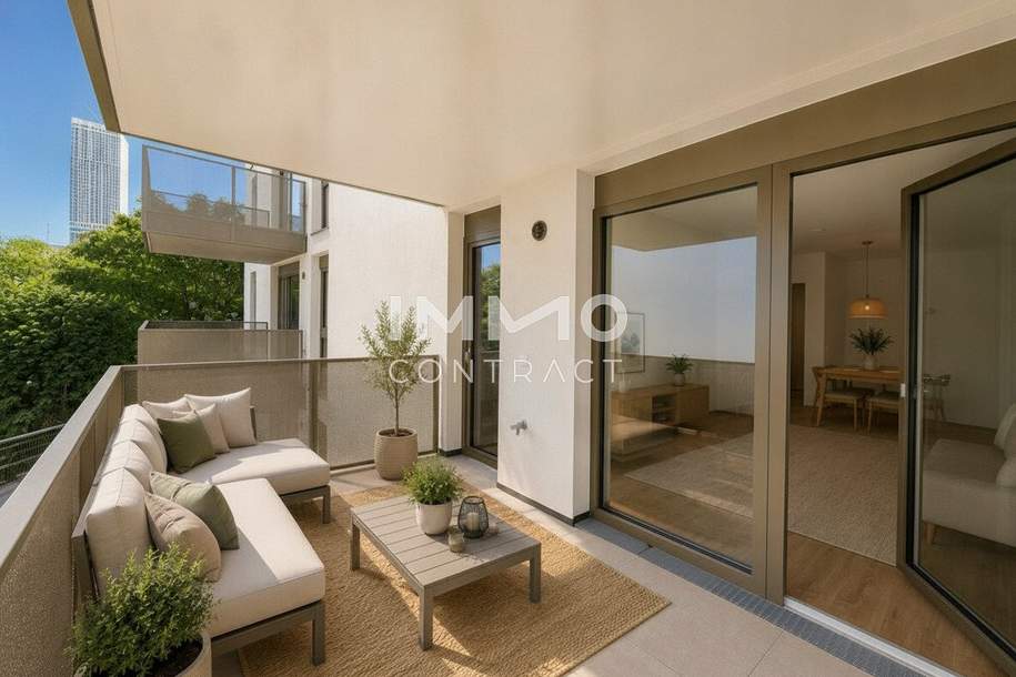 Attraktive Balkonwohnung – provisionsfreier Erstbezug nahe Alte Donau &amp; U1, Wohnung-kauf, 259.500,€, 1210 Wien 22., Donaustadt