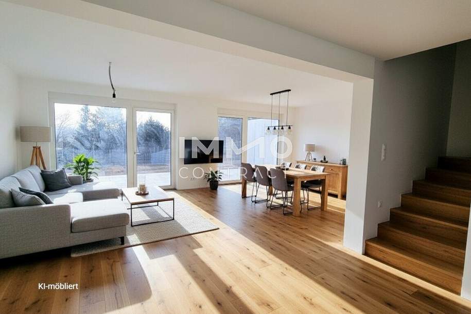 Miete mit Kaufoption: Moderne, helle Doppelhaushälfte mit fantastischem Weitblick in ruhiger Lage, Haus-legalform.mietkauf, 1.738,€, 2721 Wiener Neustadt(Land)