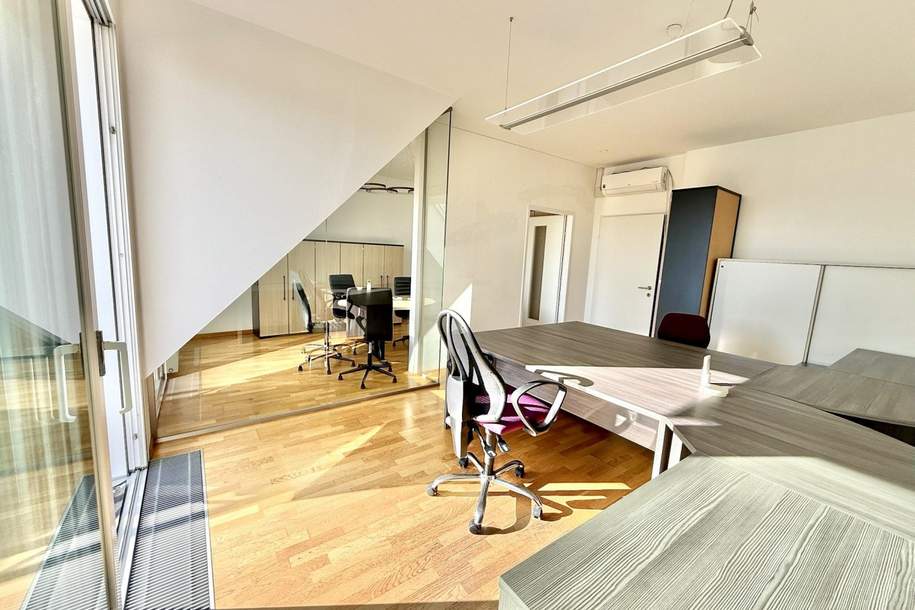 Möbliertes Dachgeschossbüro in Toplage – ideal für Startups & kleine Unternehmen, Gewerbeobjekt-miete, 2.546,10,€, 1120 Wien 12., Meidling