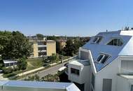 Lichtdurchflutete Penthouse Architektur - barrierefreie 5-Zimmer Maisonette-Wohnung in exklusiver Lage mit teiloffener Galerieebene, zahlreichen Terrassen, 2 Bädern und PKW-Garagenplatz