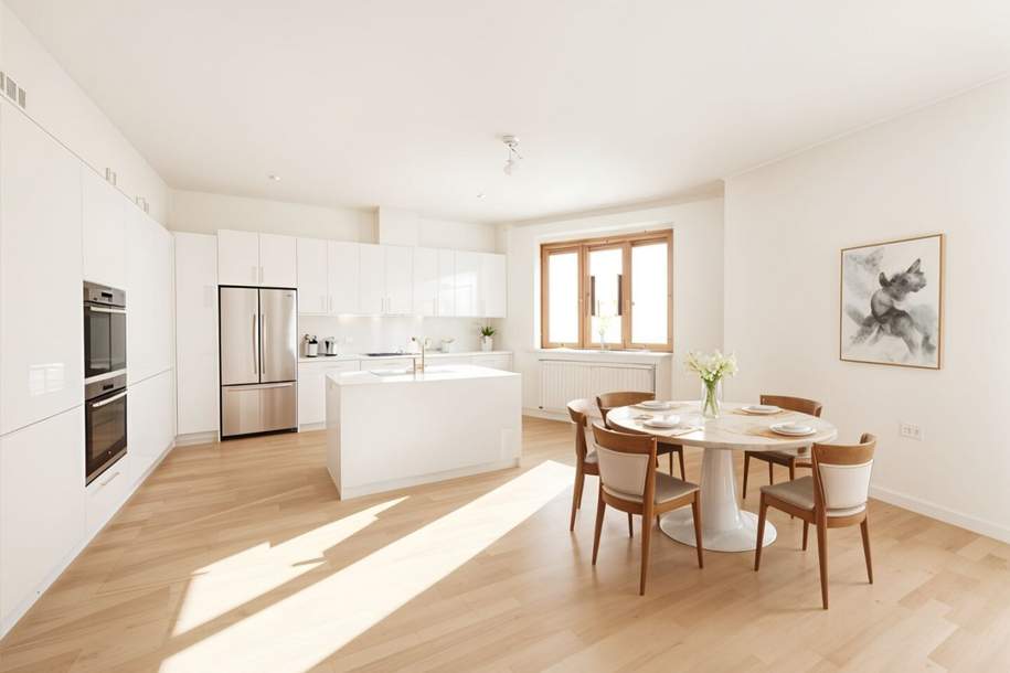 NASCHMARKT sowie U4 + U1 in wenigen Gehminuten I MACH WAS DRAUS: 40m² große Wohnküche bzw. bis 5 Zimmer möglich I ruhige Lage, Wohnung-kauf, 449.000,€, 1050 Wien 5., Margareten
