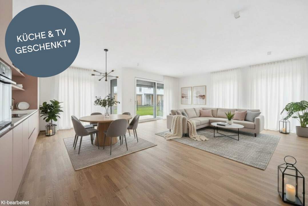 PROVISIONSFREI! Lichtdurchflutete 3-Zimmer-Gartenwohnung | Loggia, Terrasse & Garten | Schrank- und Abstellraum
