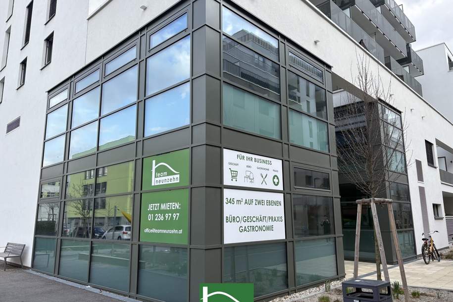 Gewerbefläche mit viel Potenzial - Büro/Gastronomie/Ordination möglich - nahe der U1. - WOHNTRAUM, Gewerbeobjekt-miete, 4.312,89,€, 1220 Wien 22., Donaustadt