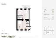 Moderne 2-Zimmer-Wohnung mit offener Wohnküche und Balkon