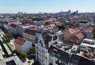 Einmalige Dachgeschosswohnung am Naschmarkt – Mit Vision veredelbar zum 215 m² PENTHOUSE-Juwel mit einmaligen 360°-Blick über Wien