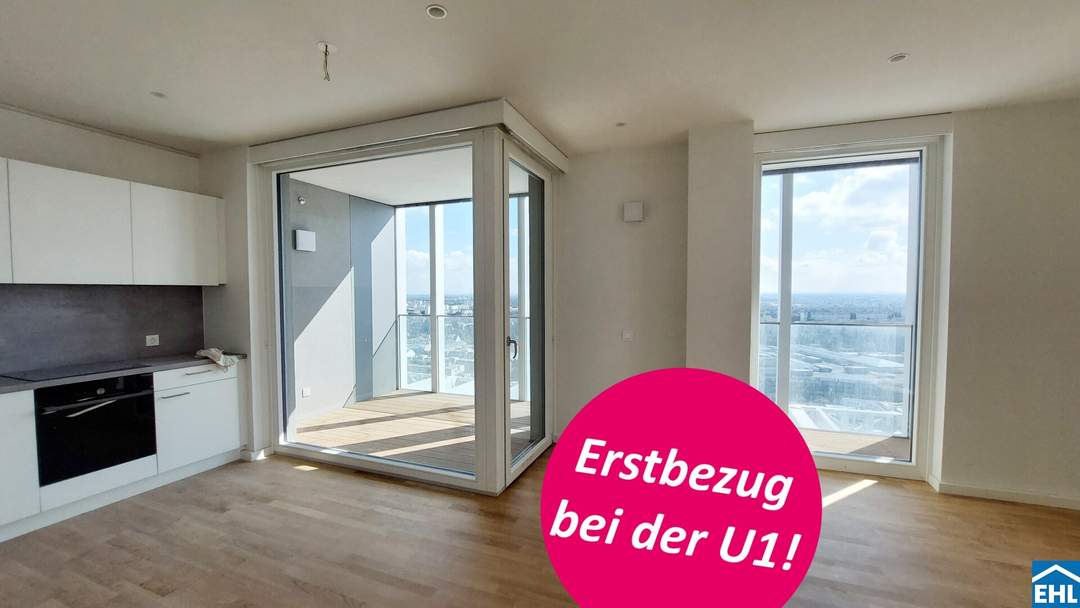 3-Zi.-Erstbezug mit Loggia &amp; Donaublick | TOWER HOMES im V22