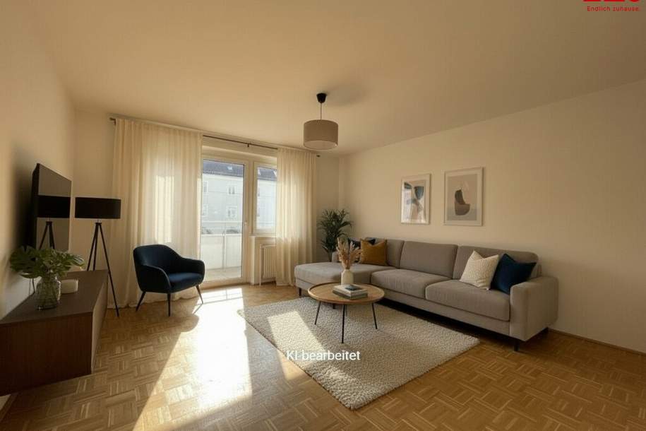 Zentrale 3-Raum-Wohnung mit Balkon, nähe Donau/Zentrum: Unschlagbares Preis-/Leistungsverhältnis - mit wenig Aufwand zur Traumwohnung, Wohnung-kauf, 259.000,€, 4040 Linz(Stadt)