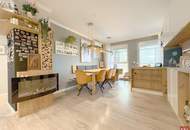 Moderne Dreizimmerwohnung mit Garten und zwei Parkplätzen, Badebiotop