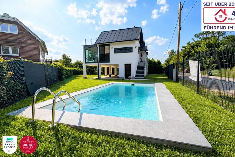 Exklusive Doppelhaushälfte mit Pool in der Schwarzen Au – Erstbezug, Haus-kauf, 330.000,€, 3400 Tulln