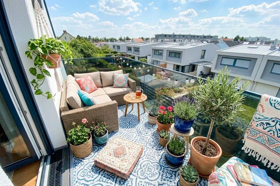 1 Zimmer mit Klimaanlage und großer Terrasse | Ruhelage | Badeteich Hirschstetten in Fußnähe, Wohnung-miete, 799,00,€, 1220 Wien 22., Donaustadt