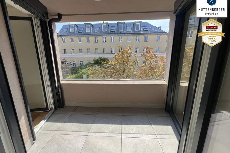 *Superprojekt: ''Über den Baumwipfeln" Top 44 Erstklassige 2-Zimmer Loggia-Wohnung + TRAUMHAFTE SÜDAUSRICHTUNG mit Blick auf die Kastanienbäume, Wohnung-miete, 1.299,00,€, 1100 Wien 10., Favoriten