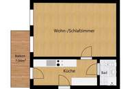 Charmante 1-Zimmer-Altbauwohnung mit Balkon in Hofruhelage