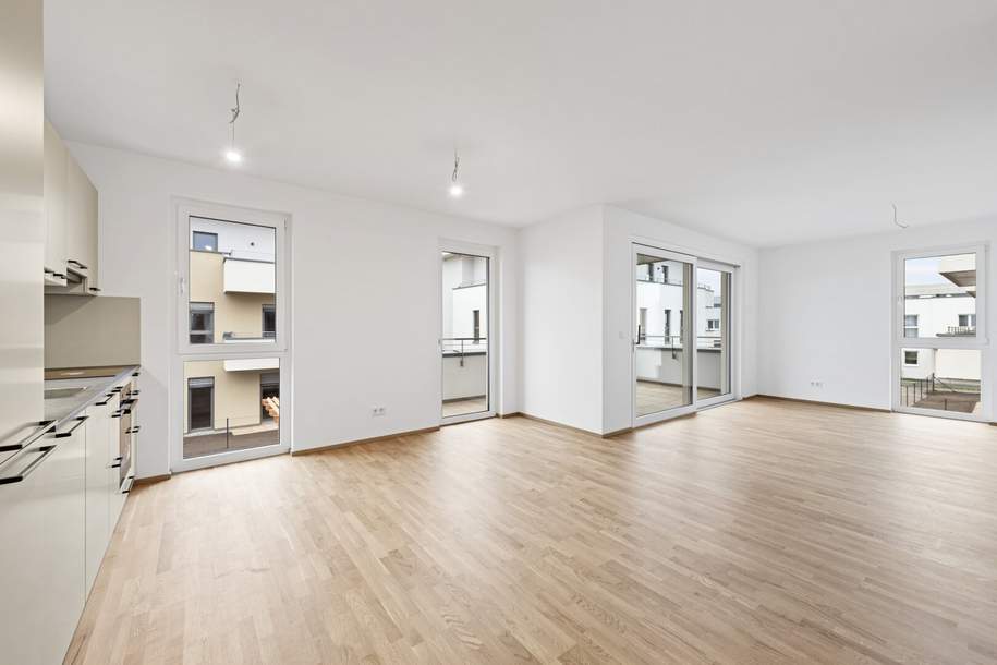 ERSTBEZUG! Lichtdurchflutete 2-Zimmer-Wohnung | Großzügige Wohnküche | Loggia, Wohnung-miete, 1.059,00,€, 2700 Wiener Neustadt(Stadt)