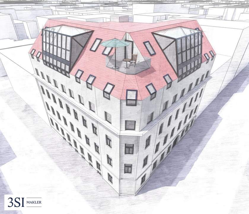 Baubewilligter Rohdachboden mit großem Entwicklungspotential in beliebter Wohngegend bei Schloss Schönbrunn