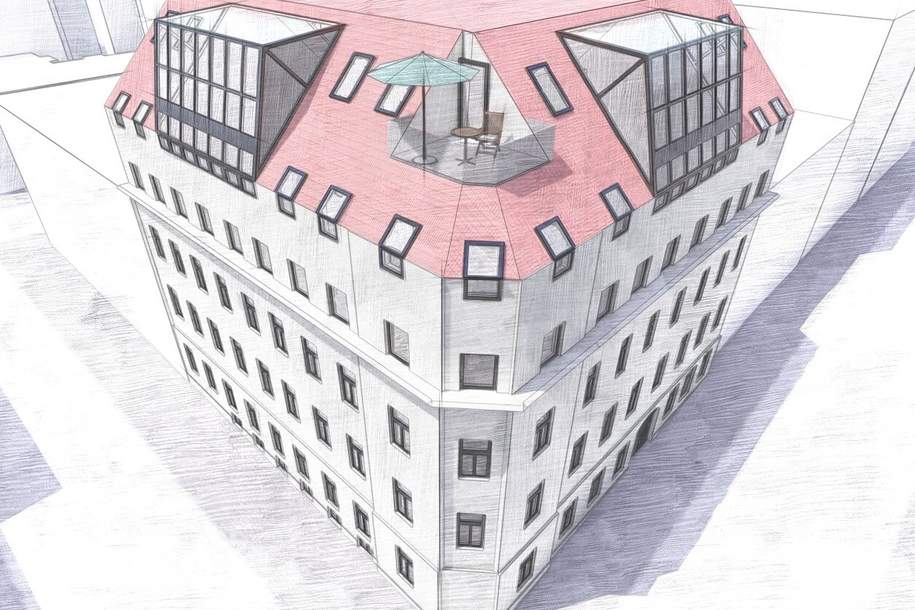 Baubewilligter Rohdachboden mit großem Entwicklungspotential in beliebter Wohngegend bei Schloss Schönbrunn, Wohnung-kauf, 995.000,€, 1120 Wien 12., Meidling