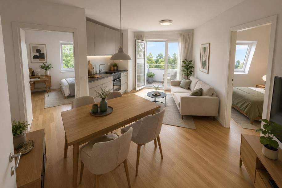 NEUBAUPROJEKT, nah zur "Alte Donau" - INVESTMENT, Wohnung-kauf, 466.500,€, 1210 Wien 21., Floridsdorf