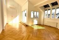 BÖRSE-NÄHE, klimatisiertes 98 m2 Dachgeschoss mit 9 m2 Terrasse, 3 Zimmer, Extraküche, 2 Bäder, Gonzagagasse