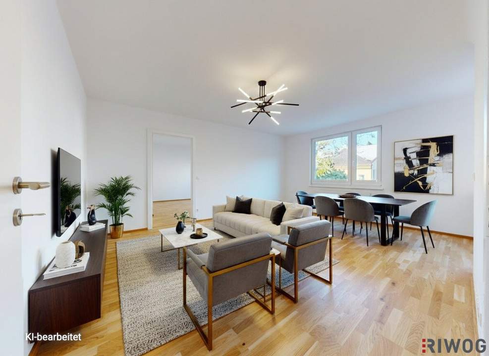 ERSTBEZUG nach Sanierung I Großzügige 2 Zimmer Wohnung mit Ausblick ins Grüne I inkl. Tischlerküche mit Siemens Geräten I Alte Donau Nähe