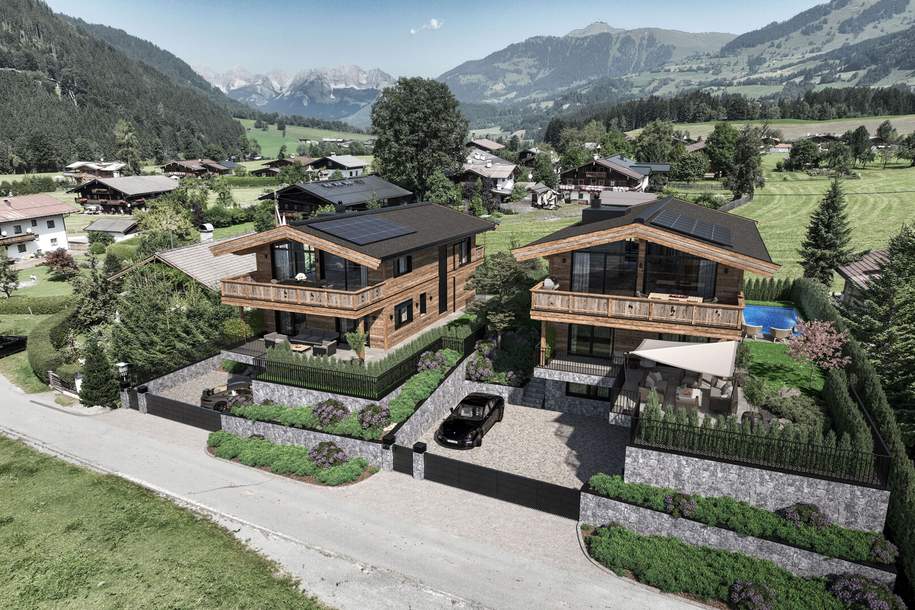 Neubau-Chalet mit Freizeitwohnsitz in sonniger Ruhelage, Haus-kauf, 9.900.000,€, 6371 Kitzbühel