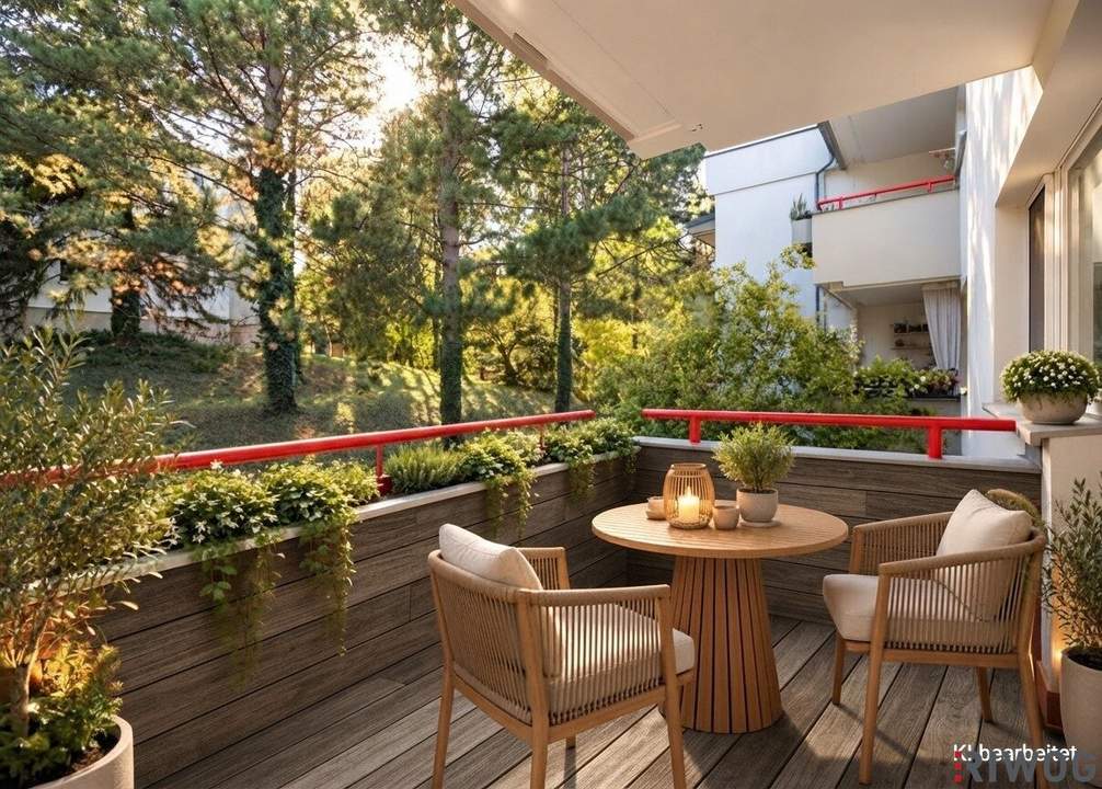 Wohnen wie im Park: Ruhige 3-Zimmer-Wohnung mit Südbalkon in Wien-Mauer